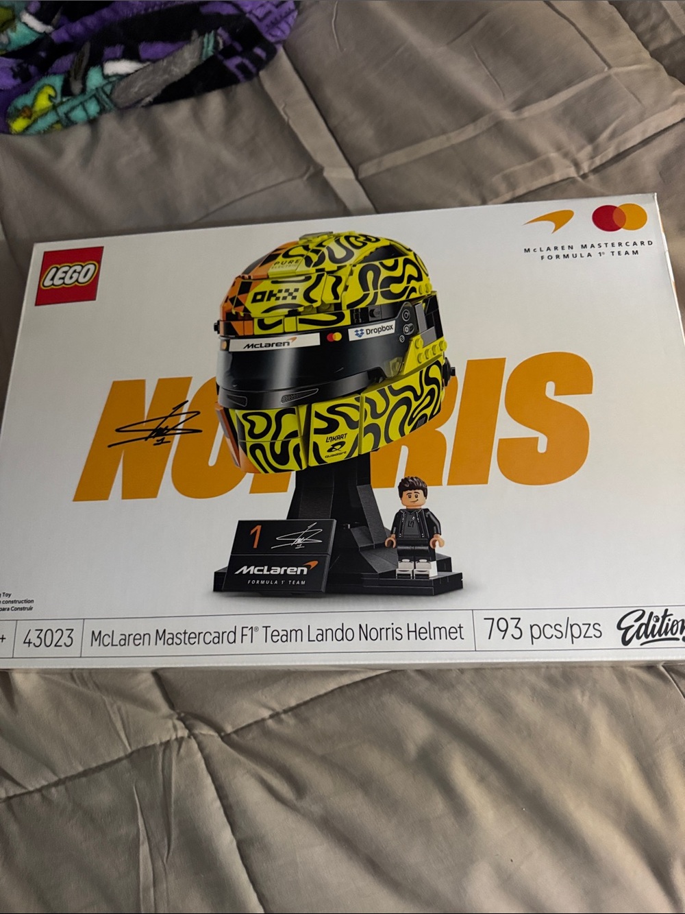 LEGO Yellow and Black Lando Norris Helmet Display Set by McLaren
